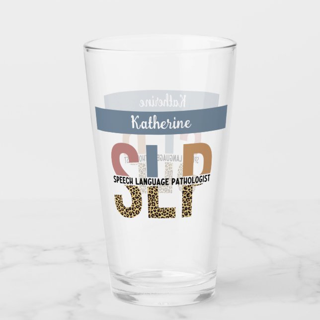 Verre Empreinte de léopard Pathologiste de la parole per (Devant)