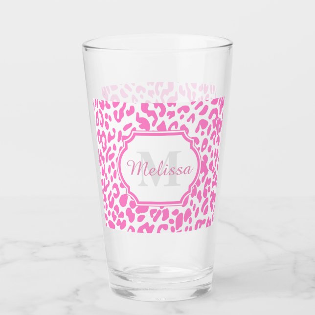 Verre Empreinte de léopard rose (Devant)