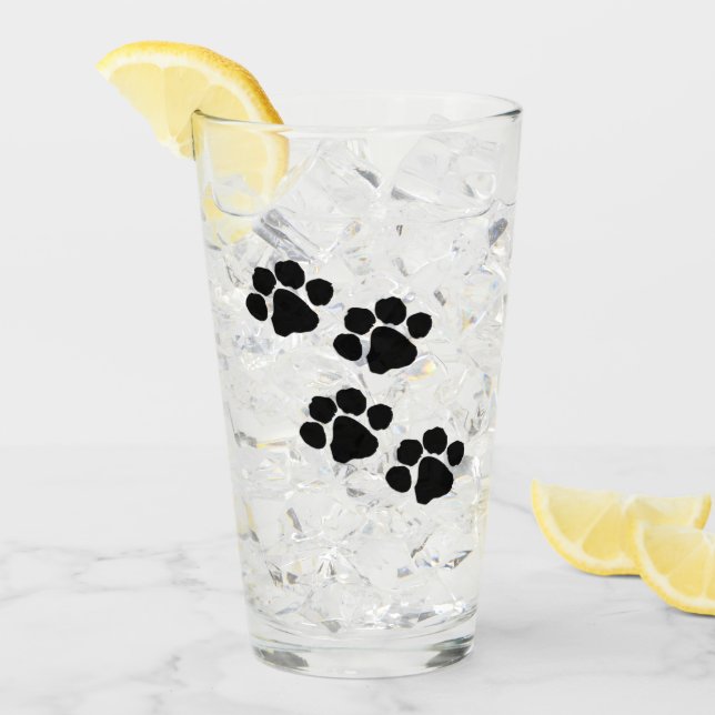 Verre Empreintes de pattes d'animaux familiers (Devant glace)