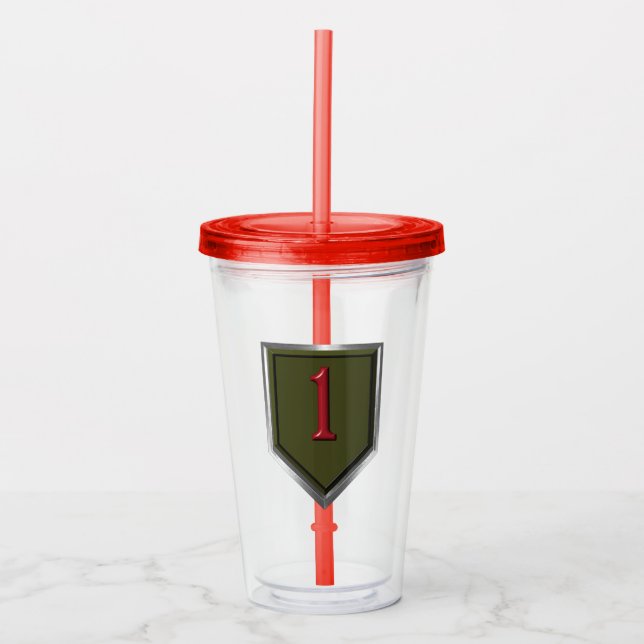 Verre En Acrylique 1re division d'infanterie "Big Red One" (Devant)
