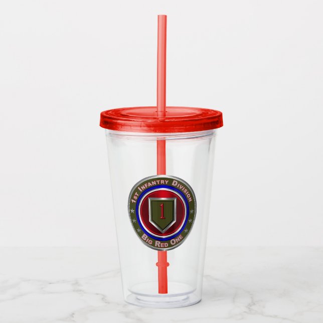 Verre En Acrylique 1re division d'infanterie "Big Red One" (Devant)