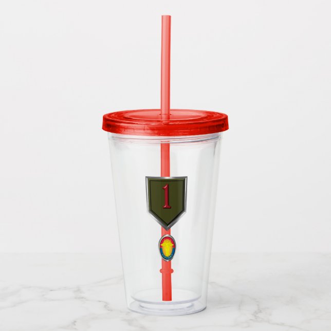 Verre En Acrylique 1re division d'infanterie "Big Red One" (Devant)