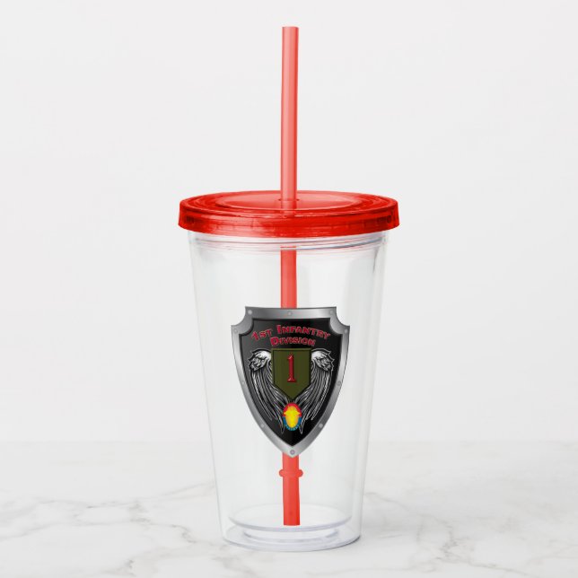Verre En Acrylique 1re division d'infanterie "Big Red One" (Devant)