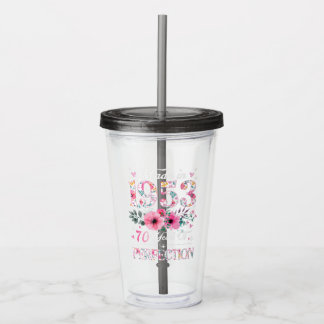 Verre En Acrylique 70 Ans Fabriqué En 1953 Floral 70e Anniversaire Ca