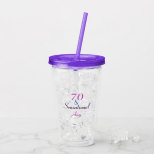 Verre En Acrylique 70 et la sensationnelle fille d'anniversaire perso