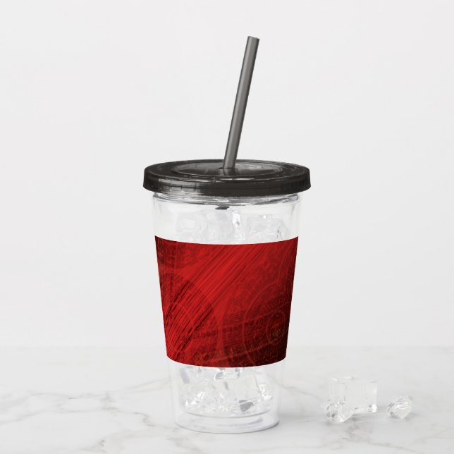 Verre En Acrylique Acceptation | Médaillons de méditation rouge (Dos glace)