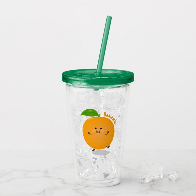Verre En Acrylique Agréable agrumes d'orange (Dos glace)