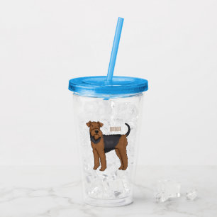 Verre En Acrylique Airedale terrier dog cartoon