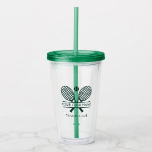 Verre En Acrylique Ajouter Un Nom De Club Tennis Sports Green Toute C