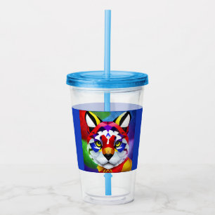 Verre En Acrylique Alexander's Cat bleu acrylique tumbler