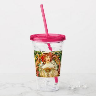 Verre En Acrylique Alphonse Mucha Art Nouveau Daydream