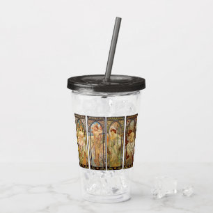 Verre En Acrylique Alphonse Mucha, Le Temps du Jour