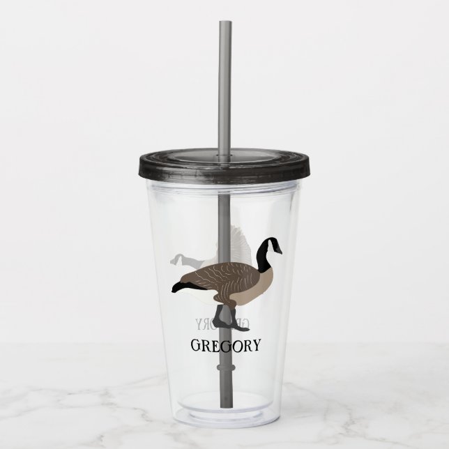 Verre En Acrylique Amateurs d'oiseaux Canada Oies Illustration person (Devant)