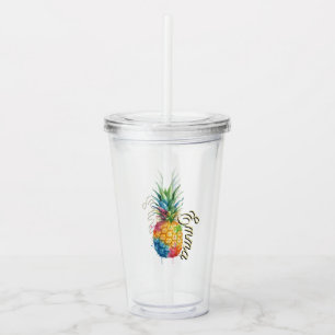Verre En Acrylique Ananas