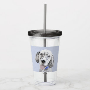 Verre En Acrylique Anglais Setter Blue Belton Peinture Chien Art