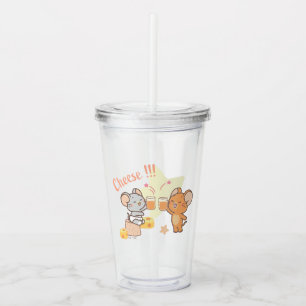 Verre En Acrylique Anime Tuffy et Jerry Cheese au fromage