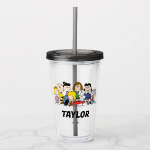 Verre En Acrylique Arachides personnalisées   Charlie Brown et Gang A
