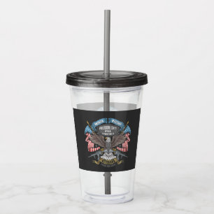 Verre En Acrylique Armée américaine avec drapeau et aigle