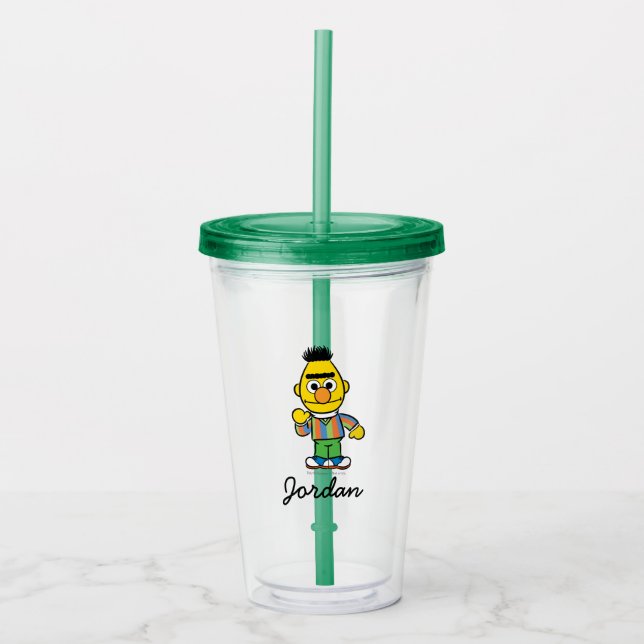 Verre En Acrylique B est pour Bert | Ajouter Votre Nom (Devant)