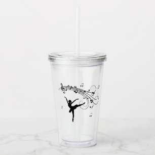Verre En Acrylique Ballerina Danse avec Musique