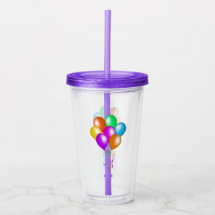 Verre En Acrylique Ballons lumineux vibrants Couleurs