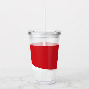 Verre En Acrylique Bande rouge