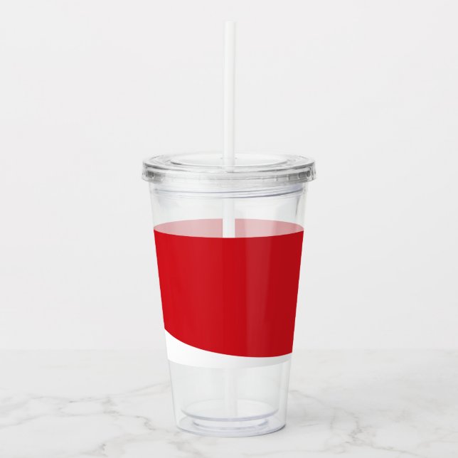 Verre En Acrylique Bande rouge (Devant)
