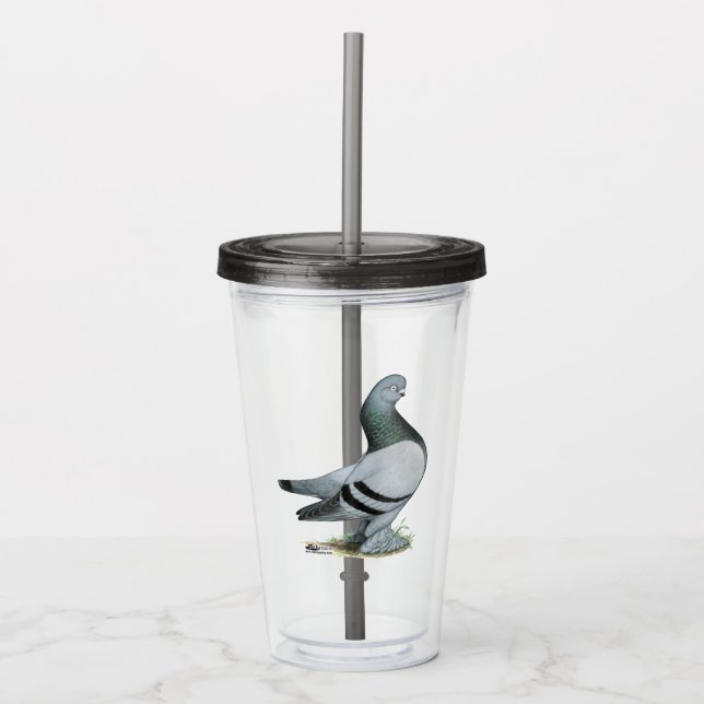 Verre En Acrylique Barre Bleue Berliner Tumbler Pigeon (Devant)
