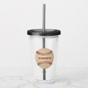 Verre En Acrylique Baseball en panne avec message personnalisé