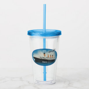 Verre En Acrylique Bateau de la ligne Titanic Maritime Blue Star