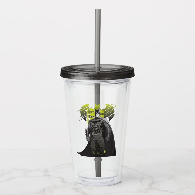Verre En Acrylique Batman Power Up Caractère Art (Devant)