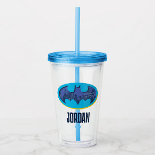 Verre En Acrylique Batman   Symbole de la ville d'Arkham