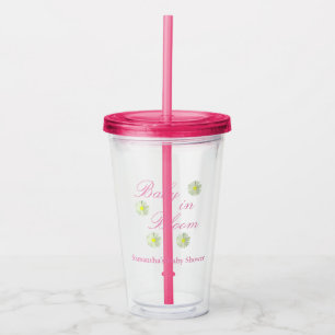 Verre En Acrylique Bébé dans le Baby shower en fleur