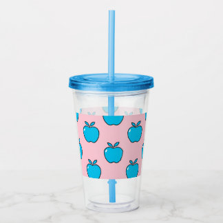 Verre En Acrylique Belle pomme bleue en été