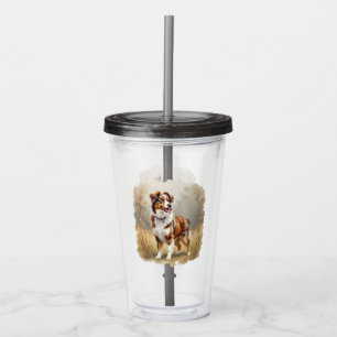 Verre En Acrylique Berger Australien Red Merle Aussie