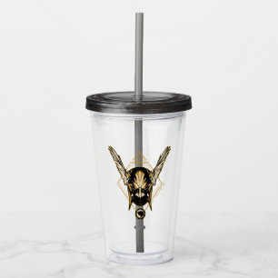 Verre En Acrylique Black Adam   Hawkman Helmet Graphic