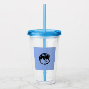 Verre En Acrylique Black Dragon bleu acrylique tumbler