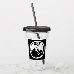 Verre En Acrylique Black Dragon fumée fusée acrylique tumbler