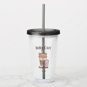 Verre En Acrylique Boba Tea, Buble lait thé