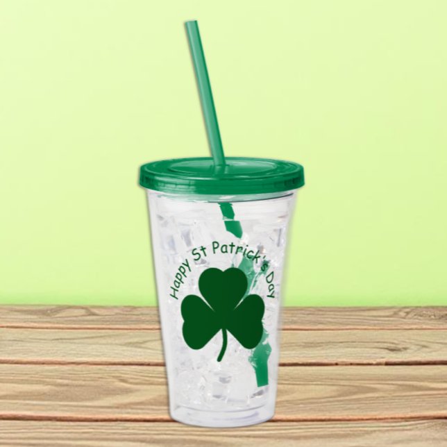 Verre En Acrylique Bonne Saint Patrick's Day (Créateur téléchargé)