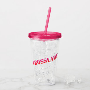Verre En Acrylique #Bosslady - citation de Girlpower d'amusement