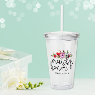 Verre En Acrylique Bouquet de demoiselle d'honneur