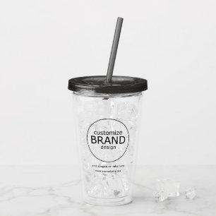 Verre En Acrylique BPA Logo d'affaires de marque Tumbler Drinkware