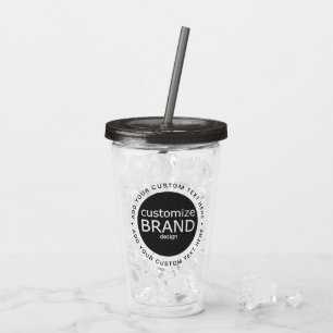 Verre En Acrylique BPA Logo Personnalisé Gratuit Tumbler Drinkware