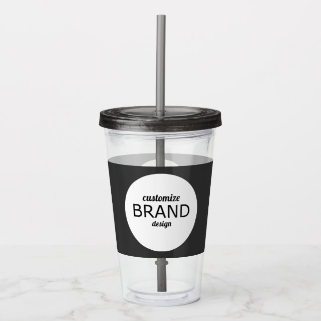 Verre En Acrylique BPA Logo Professionnel Personnalisé Gratuit Tumble (Devant)