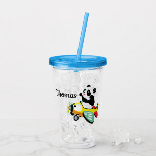 Verre En Acrylique Brochure personnalisée Panda pour enfants