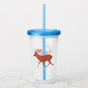 Verre En Acrylique Brown Deer Walking