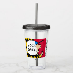 Verre En Acrylique cacahuètes   Charlie Brown Bon Grief Half & Half