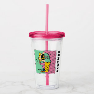 Verre En Acrylique cacahuètes Crème de glace Sally demi et demi