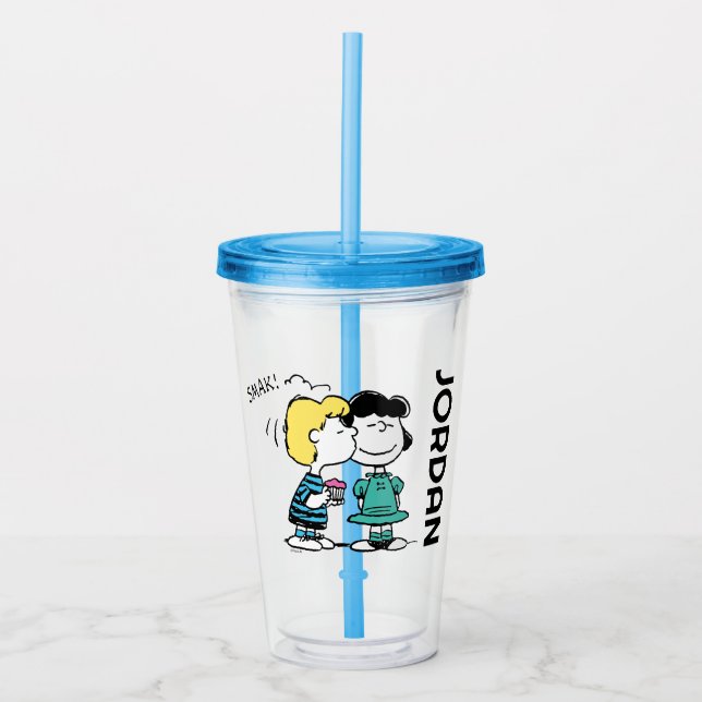 Verre En Acrylique cacahuètes | Saint Valentin | Lucy & Schroeder Kis (Devant)